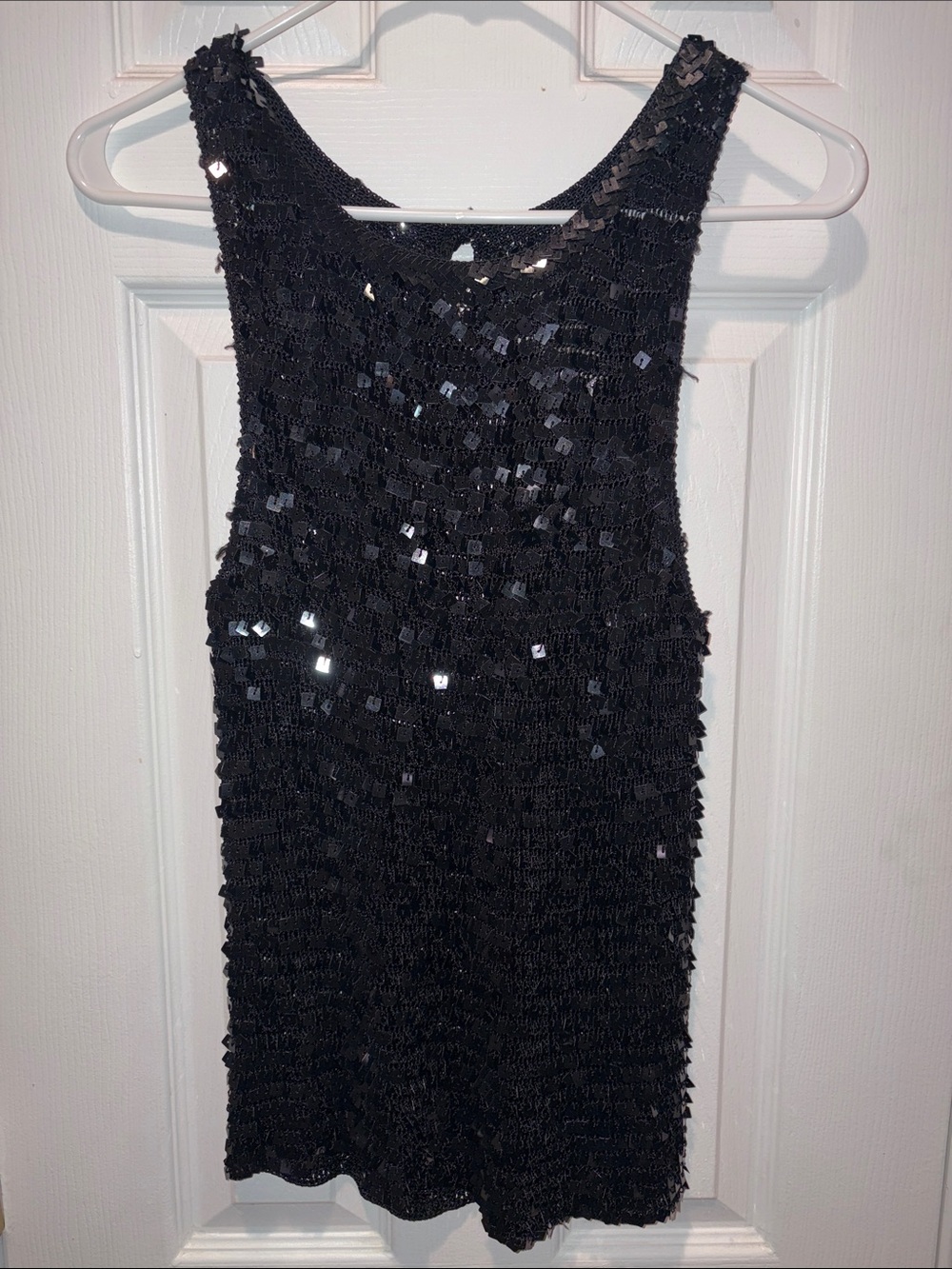 JS Collections Black Sequin Tank Top